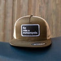 "Go ride a motorcycle" Brown/Khaki Snapback Trucker Hat