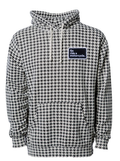 "Go ride a motorcycle" Patch Houndstooth Hoodie