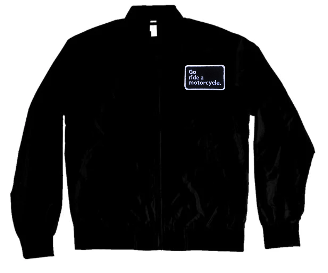 "Go ride a motorcycle" Patch Lightweight Bomber Jacket