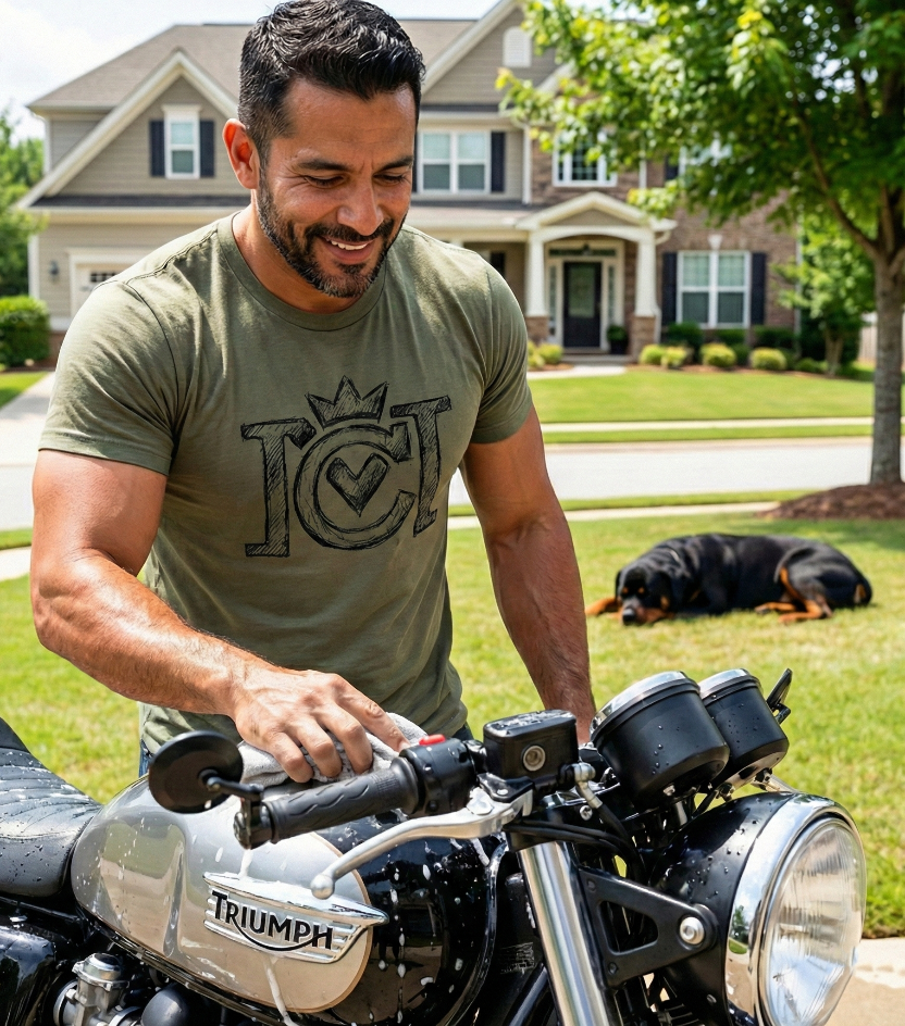 Crown Moto Sketch Logo T-Shirt