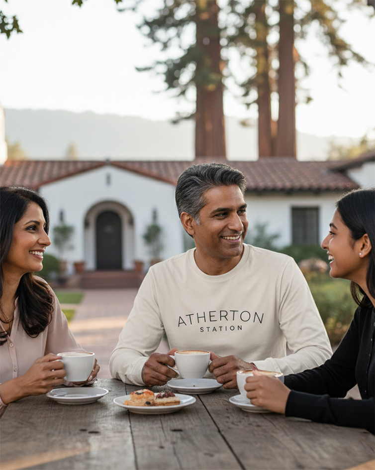 Atherton Station Long Sleeve T-Shirt (black ink)