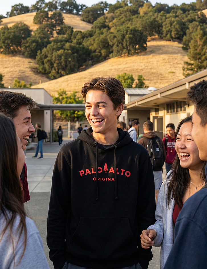 Palo Alto Original Hoodie (red ink)