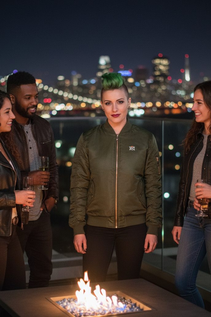 Crown Moto Branded Casual Bomber Jacket