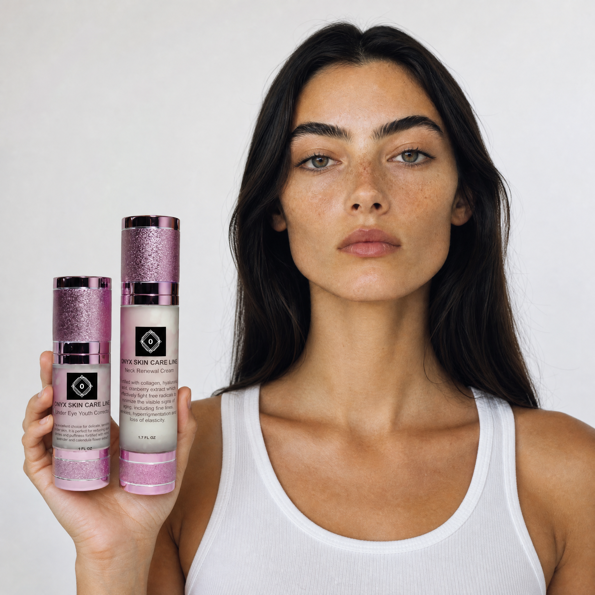 Organic Under Eye Youth Corrector and Neck Renewal Cream Duo - For Women