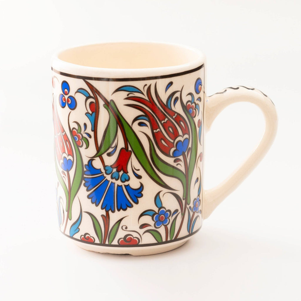 Handmade in Türkiye Ceramic Botanical Mugs - 9 Styles, Mix and Match