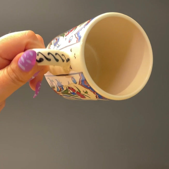 Handmade in Türkiye Ceramic Botanical Mugs - 9 Styles, Mix and Match