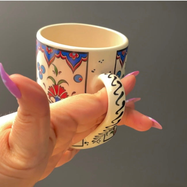 Handmade in Türkiye Ceramic Botanical Mugs - 9 Styles, Mix and Match