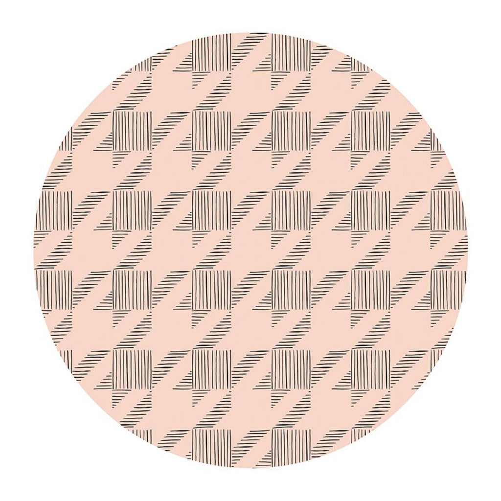 Houndstooth & Flower Ceramic Coaster Set of 4
