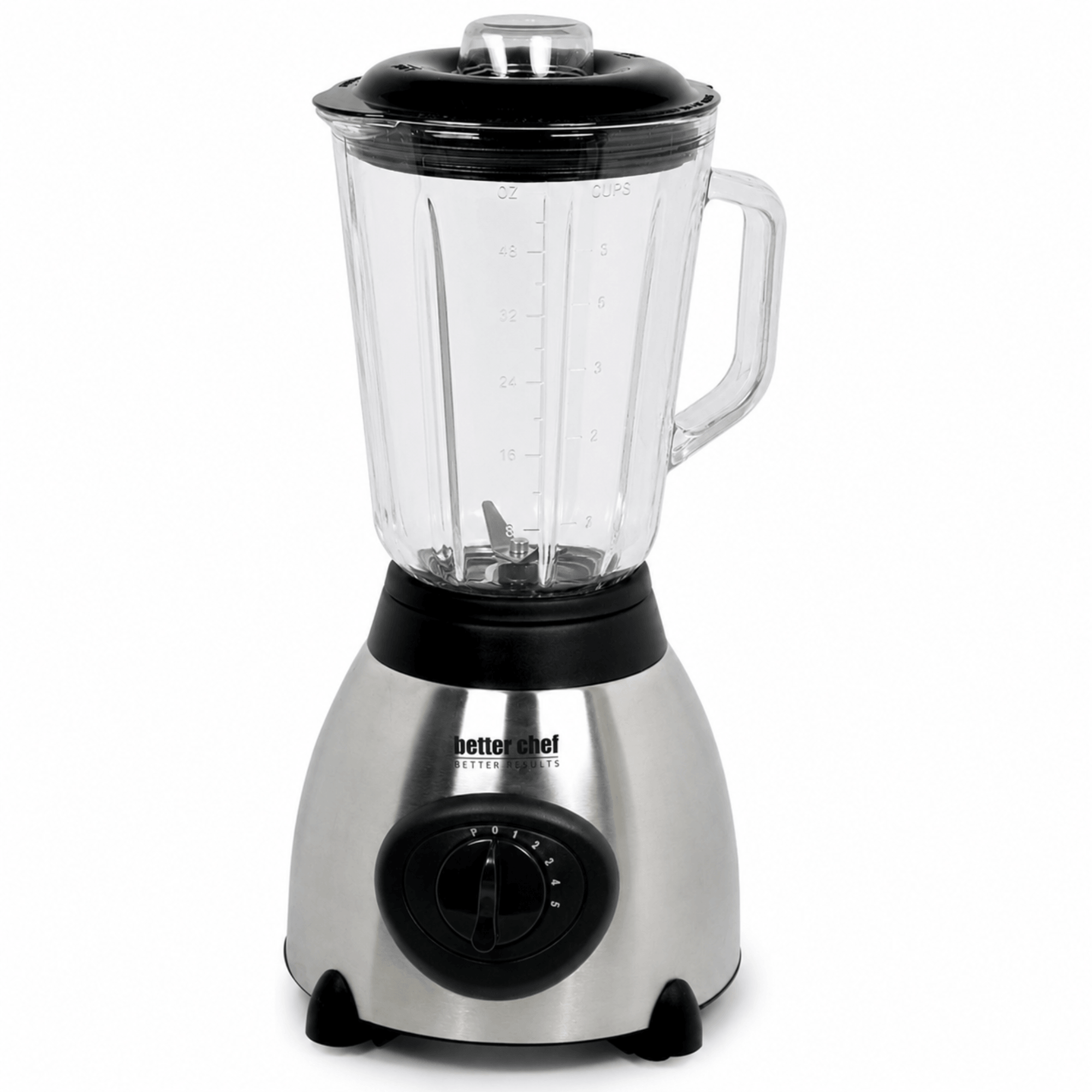 Better Chef 500W 5-Speed Glass Jar Blender with Stainless Steel Base