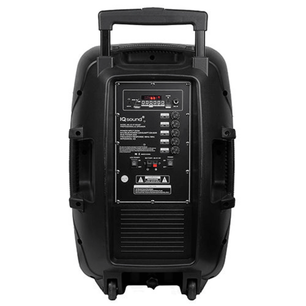 IQ Sound 15" Portable Bluetooth Speaker with True Wireless Stereo & Mic
