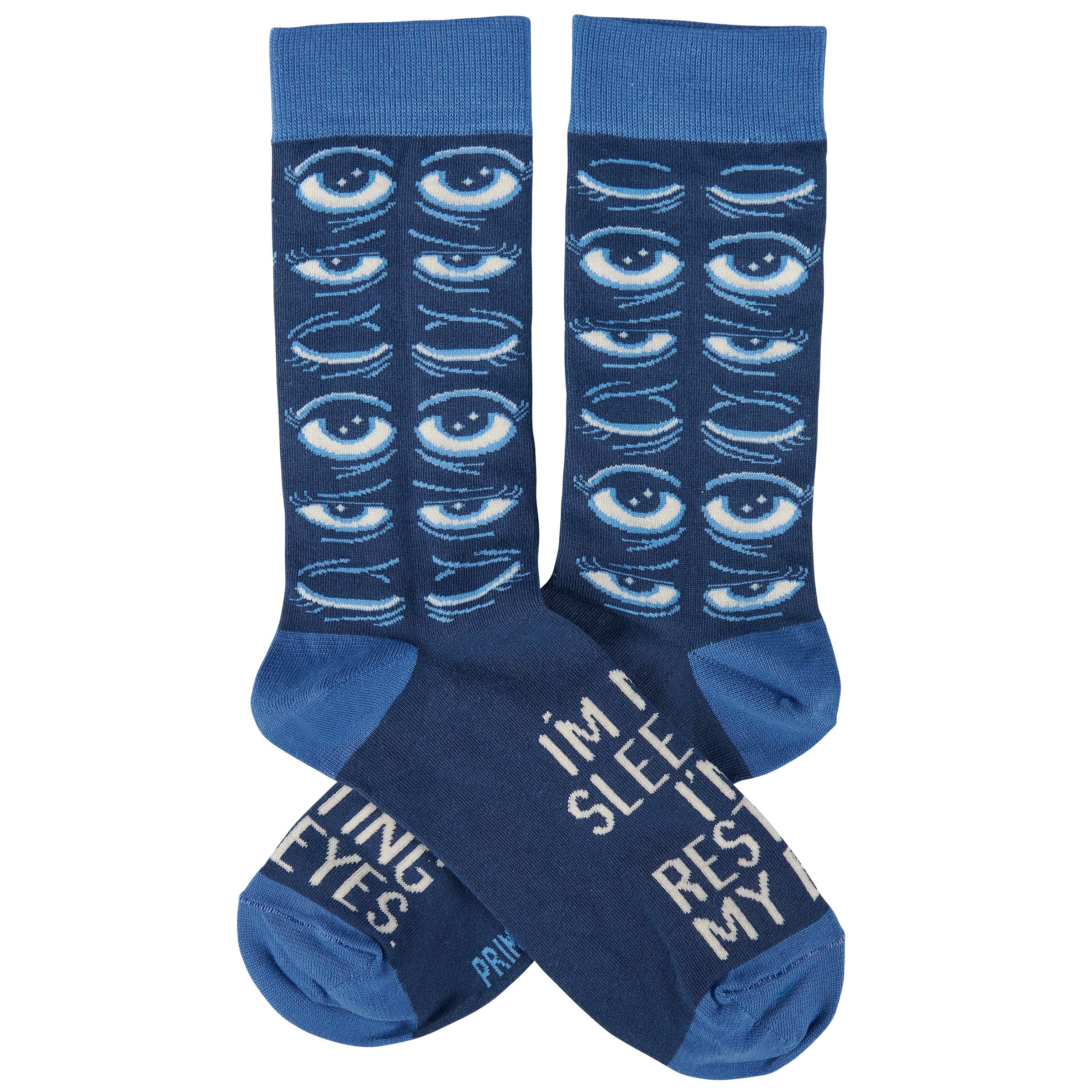 I'm Not Sleeping I'm Resting My Eyes Socks | Sleepy Tired Eyes Novelty Socks