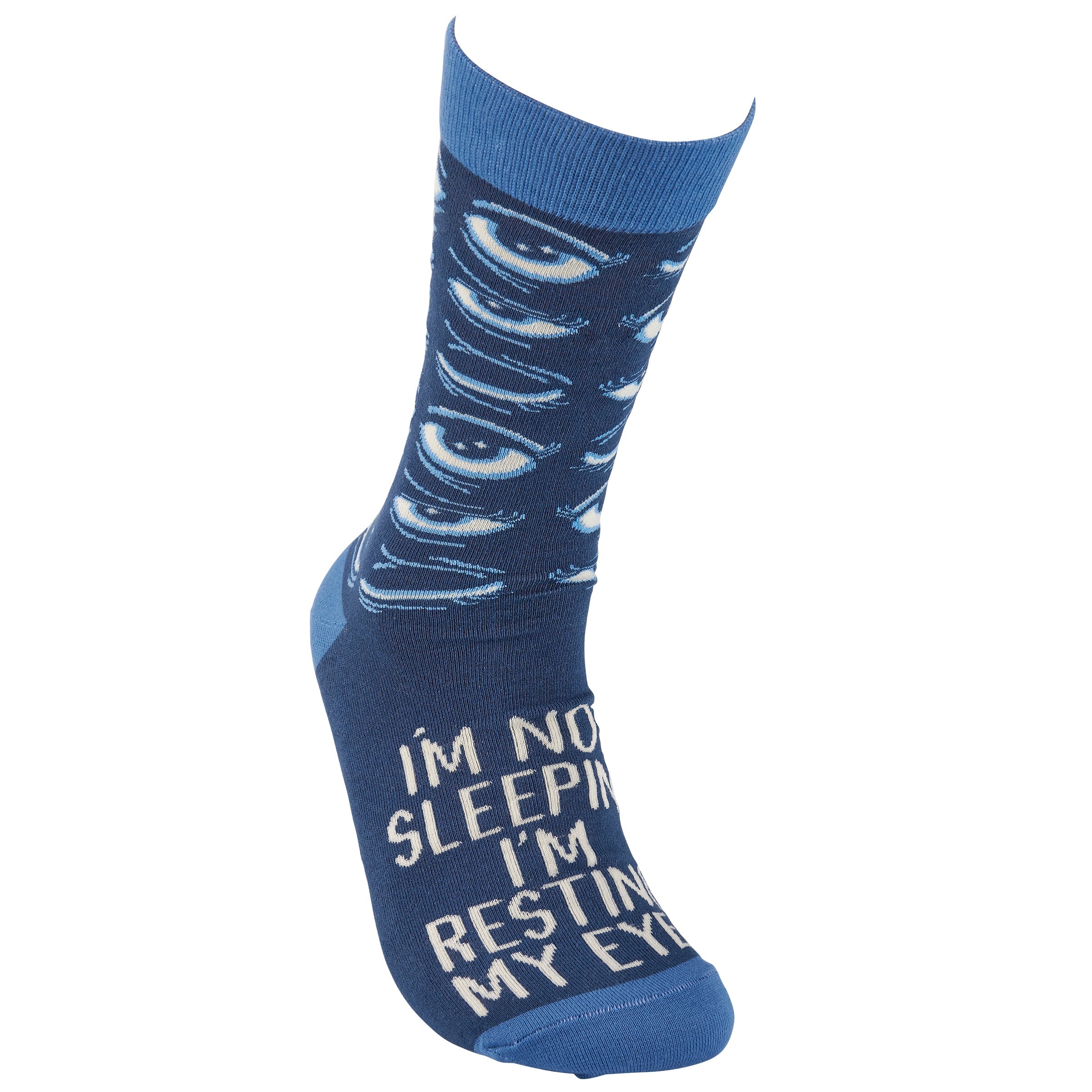 I'm Not Sleeping I'm Resting My Eyes Socks | Sleepy Tired Eyes Novelty Socks