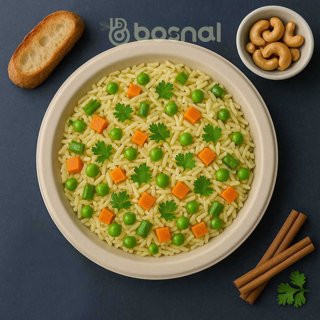 10 Inch & 7 Inch Round Plates with 16 oz Bowls & Cutlery, 100% Plant-Based Sugarcane Bagasse, Compostable, Microwave Safe