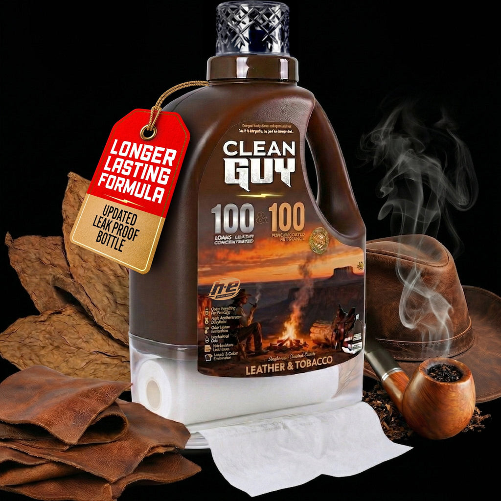 Heavy Duty Premium Laundry Detergent + Built-In Dryer Sheets (100 Loads) -  LEATHER & TOBACCO