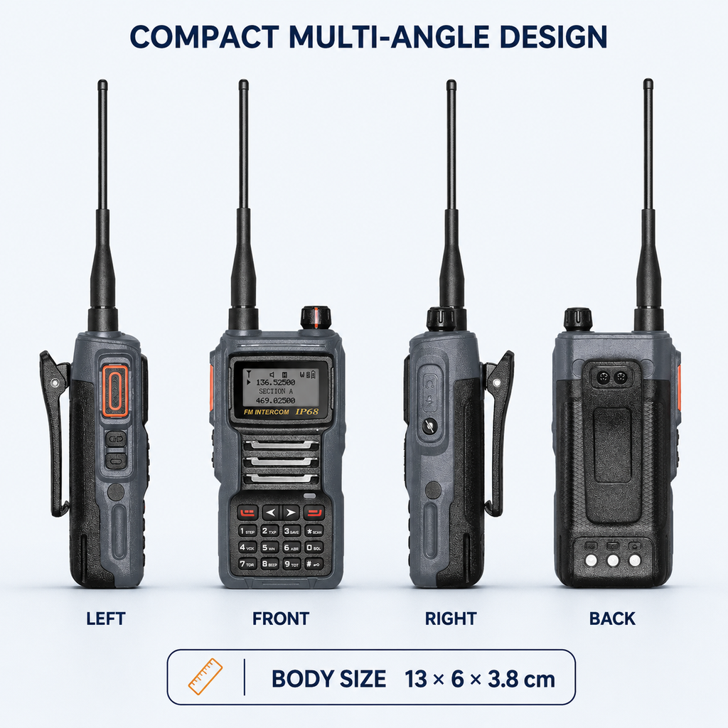 RUYAGE UV8D IP68 Waterproof 6 Band Walkie Talkie