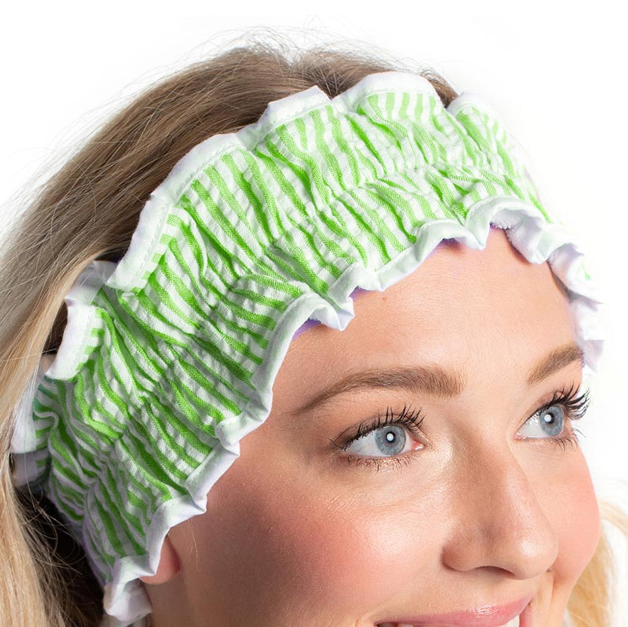 Pretty Seersucker Spa Headbands | Cozy Hair Bands For Makeup and Skincare