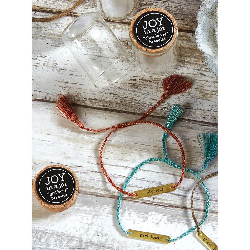 Moi + Toi Love Notes Adjustable Bracelet | In a Giftable Glass Jar with Cork Lid
