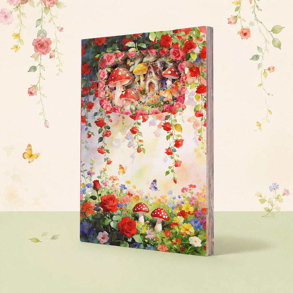Mushroom Butterfly 3D Cutout Journal | 60 Pages