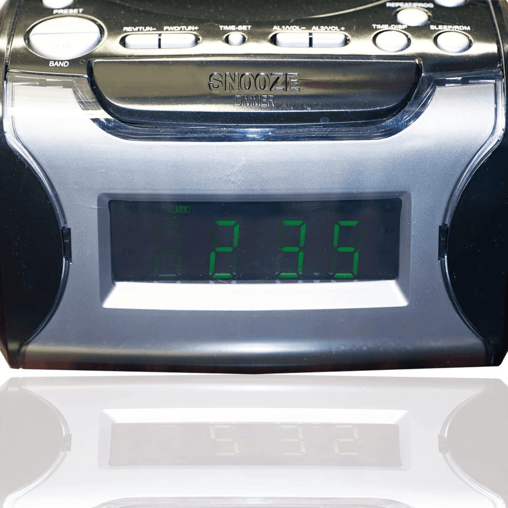 Naxa Dual Alarm Clock Radio with CD Player and USB Charge Port