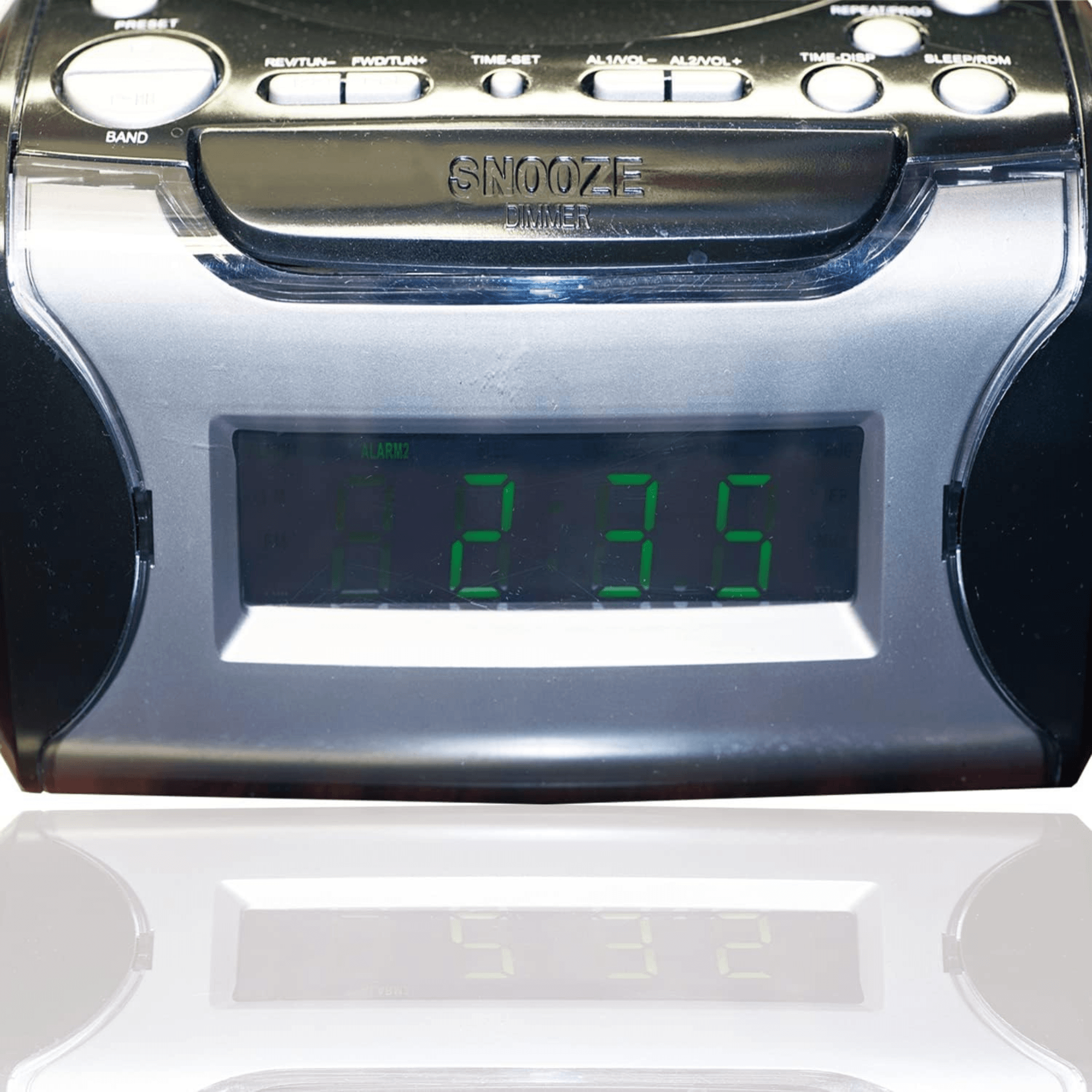 Naxa Dual Alarm Clock Radio with CD Player and USB Charge Port