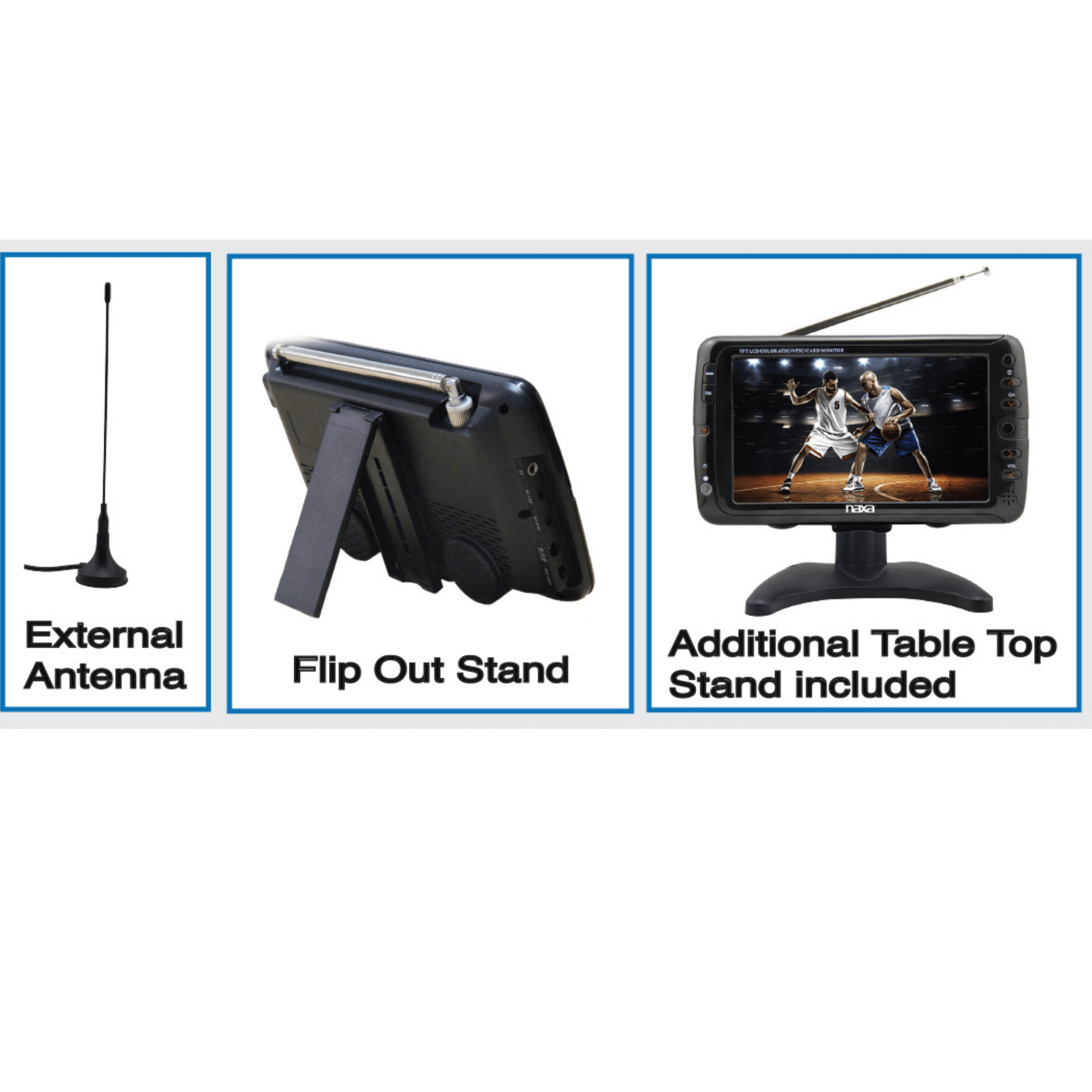 Naxa 7" Portable 12 Volt TV & Digital Multimedia Player