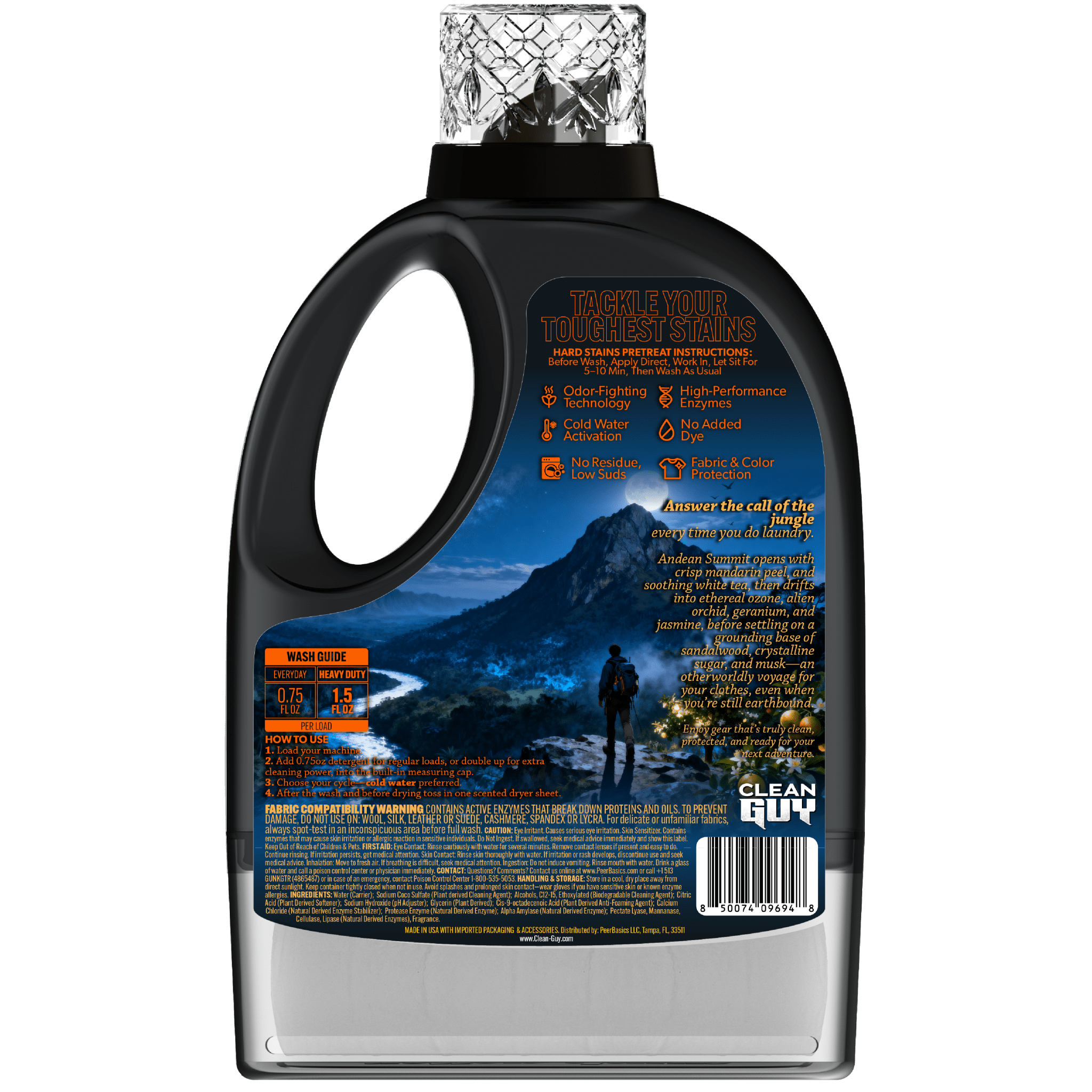 Heavy Duty Premium Laundry Detergent + Built-In Dryer Sheets (100 Loads) - CITRUS & SANDALWOOD