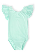 SALE Pastel Green S/S Flutter Sleeve Leotard