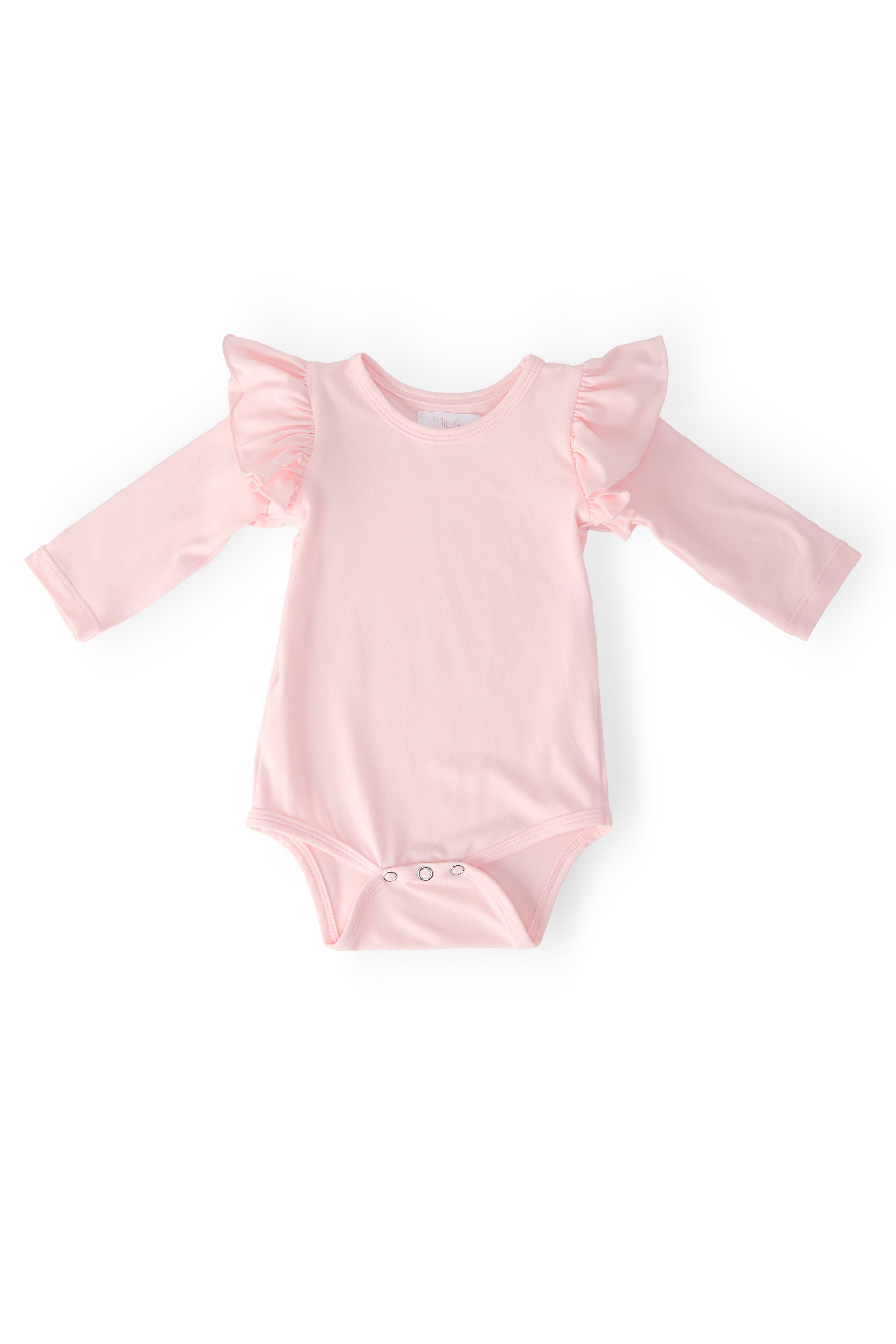 Petal Pink L/S Flutter Bodysuit