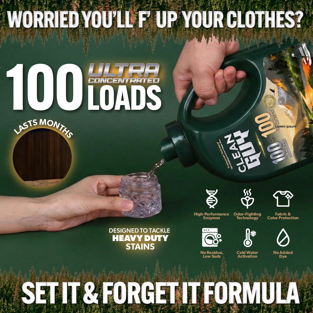 Heavy Duty Premium Laundry Detergent (100 Loads) -  PINE & CEDAR