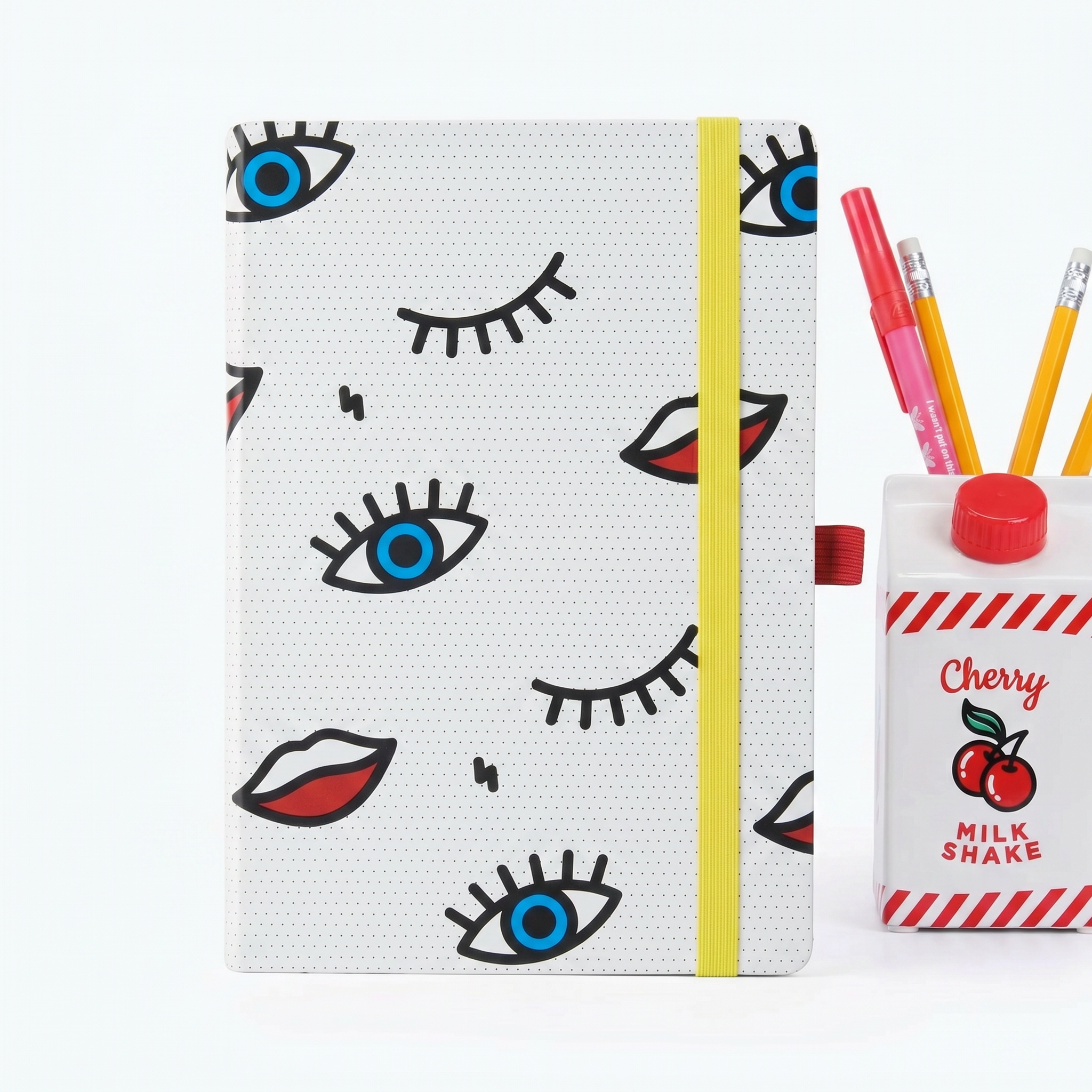 Pinup Girl Desk Set | Notebook, Pen Cup, and Pen Gift Bundle