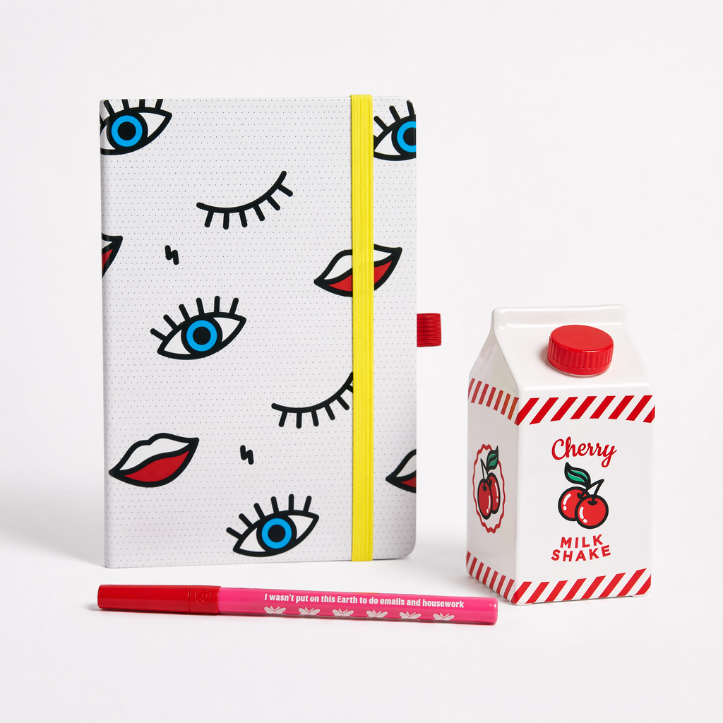 Pinup Girl Desk Set | Notebook, Pen Cup, and Pen Gift Bundle