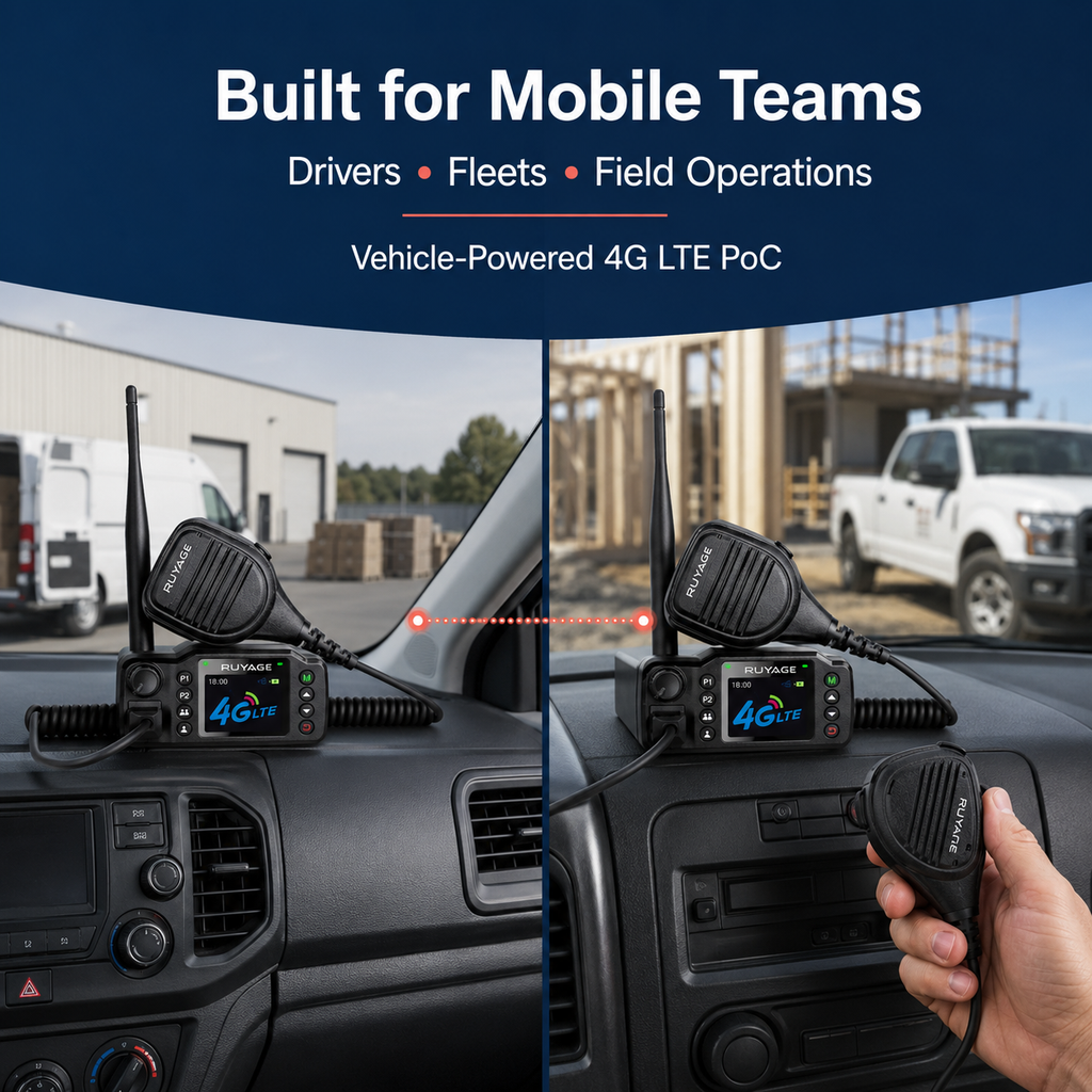 RUYAGE CT98 4G LTE Vehicle PoC Radios – 2-Pack