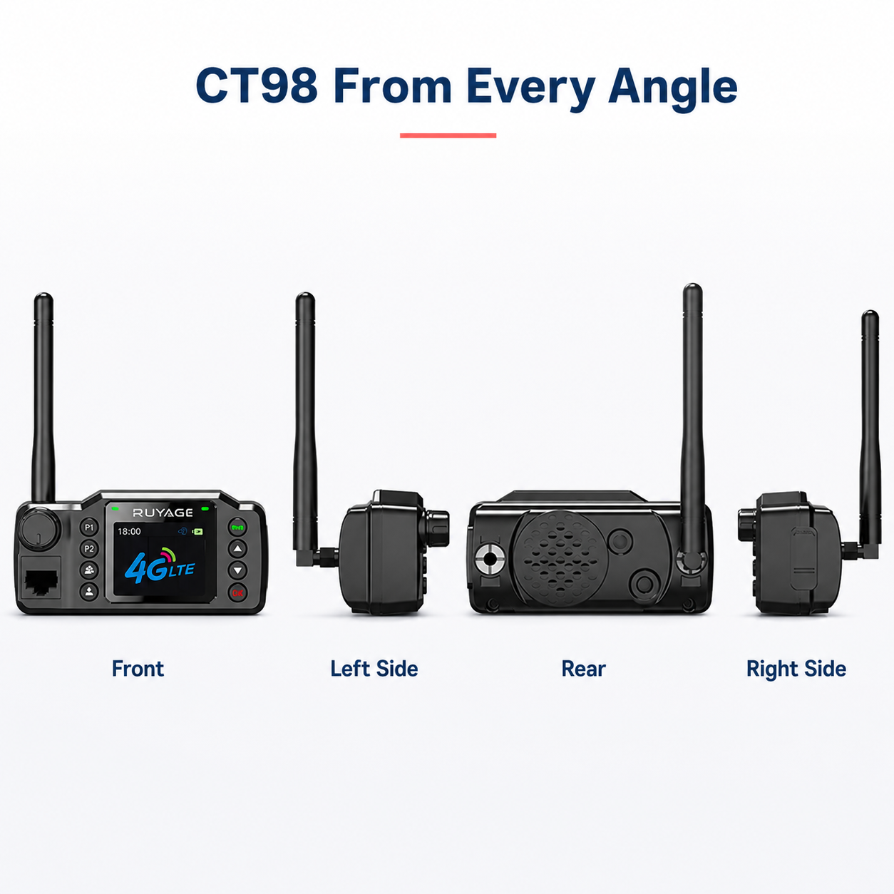 RUYAGE CT98 4G LTE Vehicle PoC Radios – 2-Pack