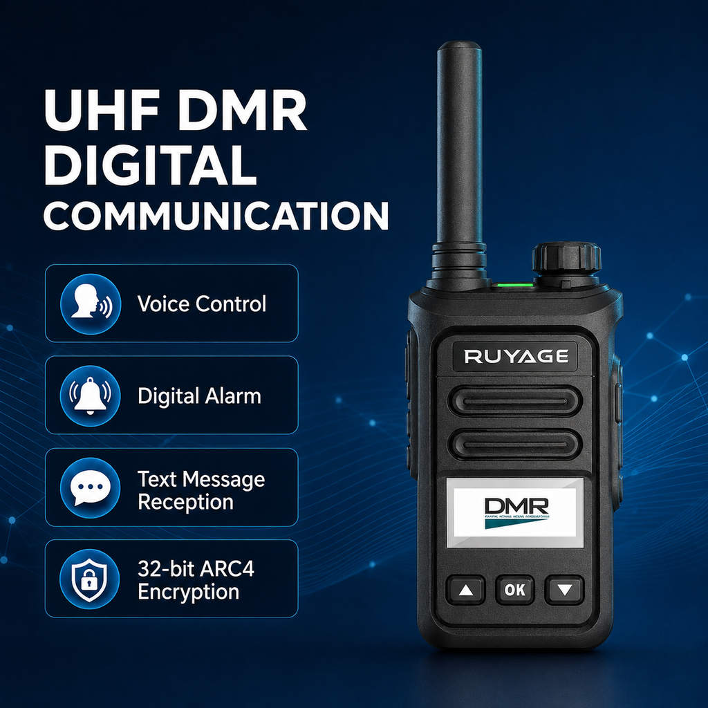 RUYAGE DP20 UHF DMR Digital Two-Way Radio – Motorola Compatible