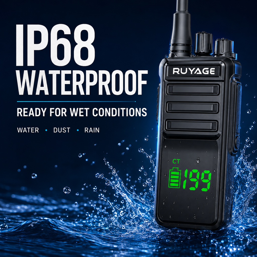 RUYAGE T30 10W IP68 Waterproof VHF/UHF Walkie Talkie