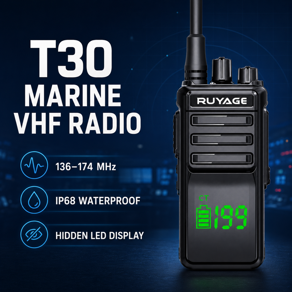 RUYAGE T30 10W IP68 Waterproof VHF/UHF Walkie Talkie