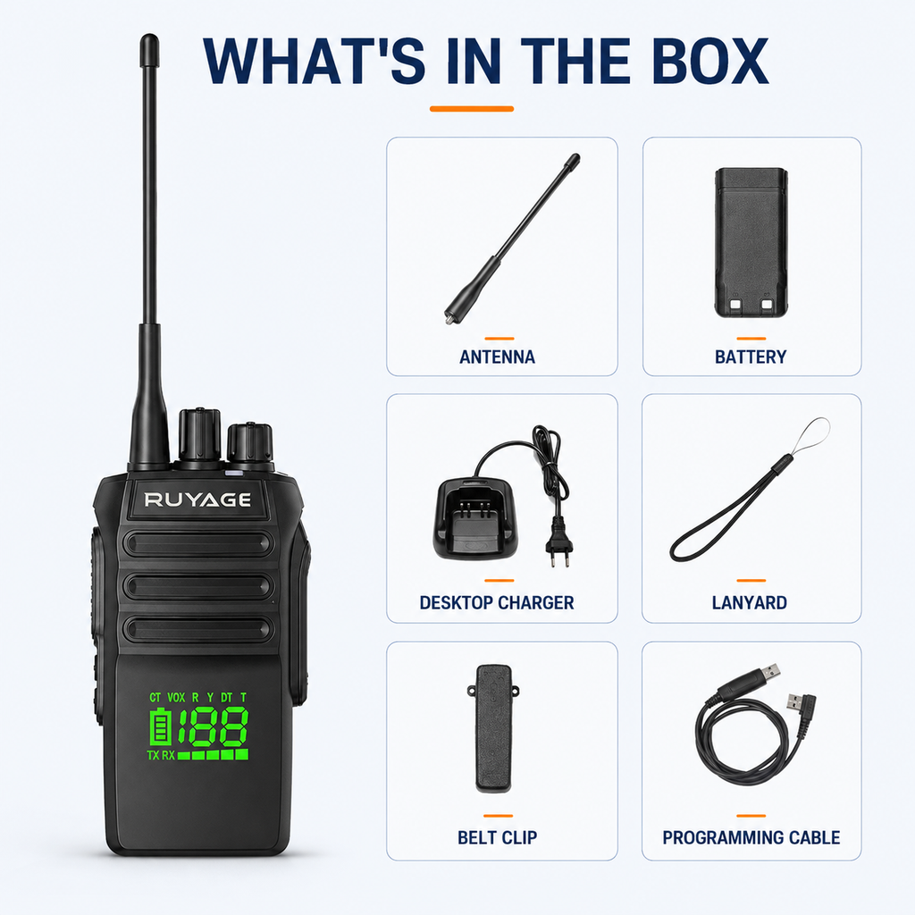 RUYAGE T40 10W IP67 Waterproof VHF Analog Walkie Talkie