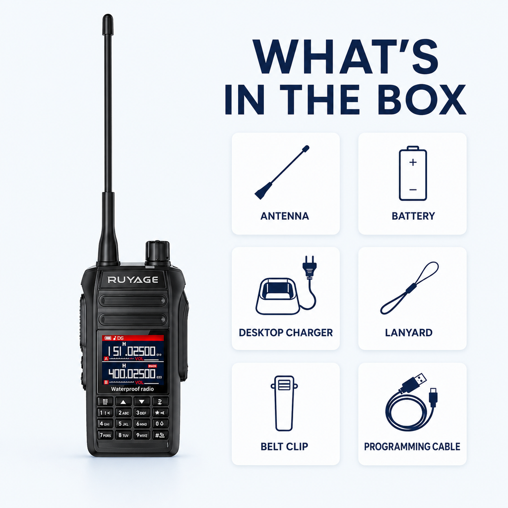 RUYAGE UV5D 10W IP67 Waterproof 6-Band Walkie Talkie