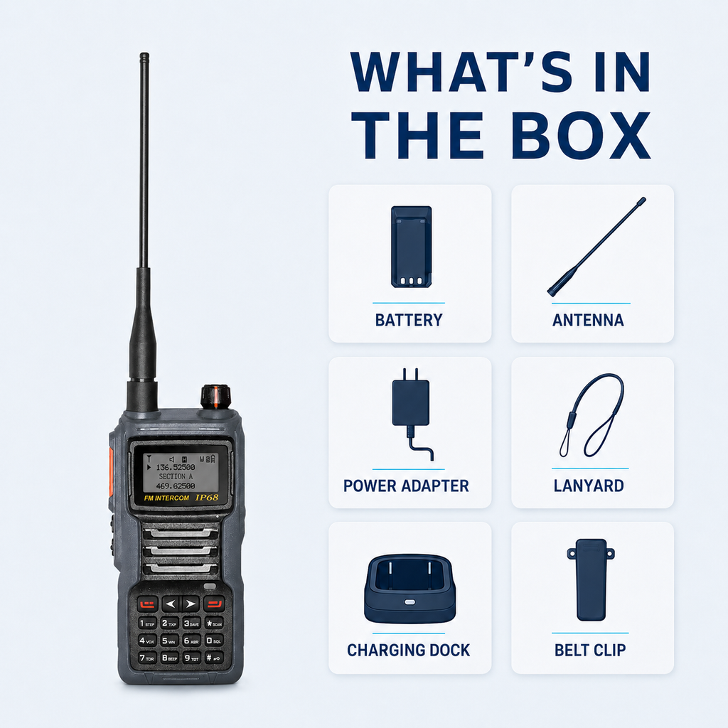 RUYAGE UV8D IP68 Waterproof 6 Band Walkie Talkie