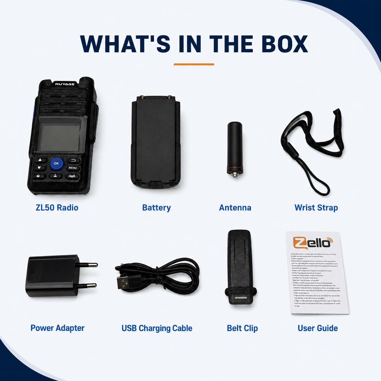 RUYAGE ZL50 Zello-Compatible Android WiFi Walkie Talkie