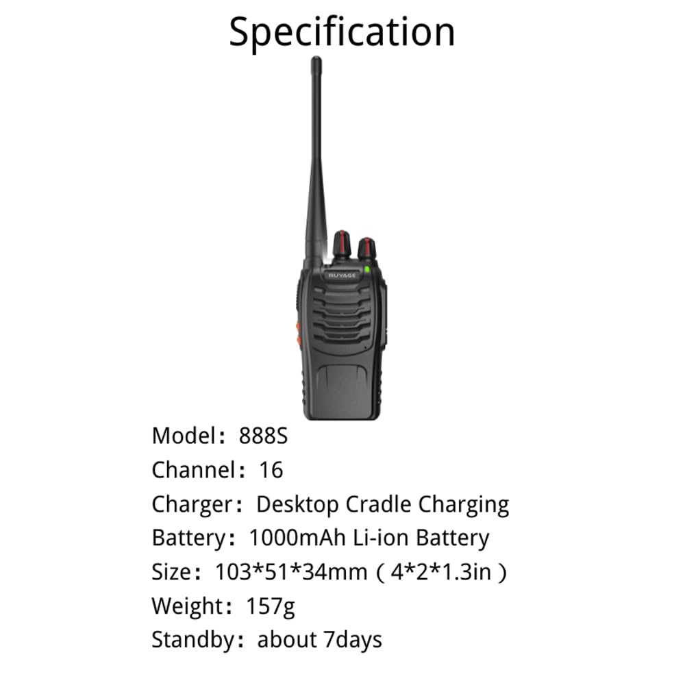 RUYAGE 888S UHF Walkie Talkies 2 Pack