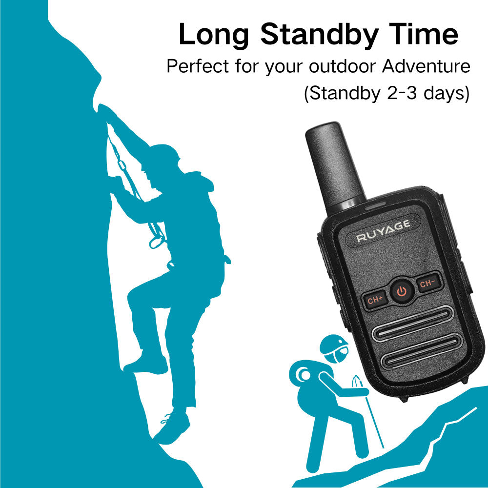 RUYAGE RY12 Mini Rechargeable FRS Walkie Talkie with VOX