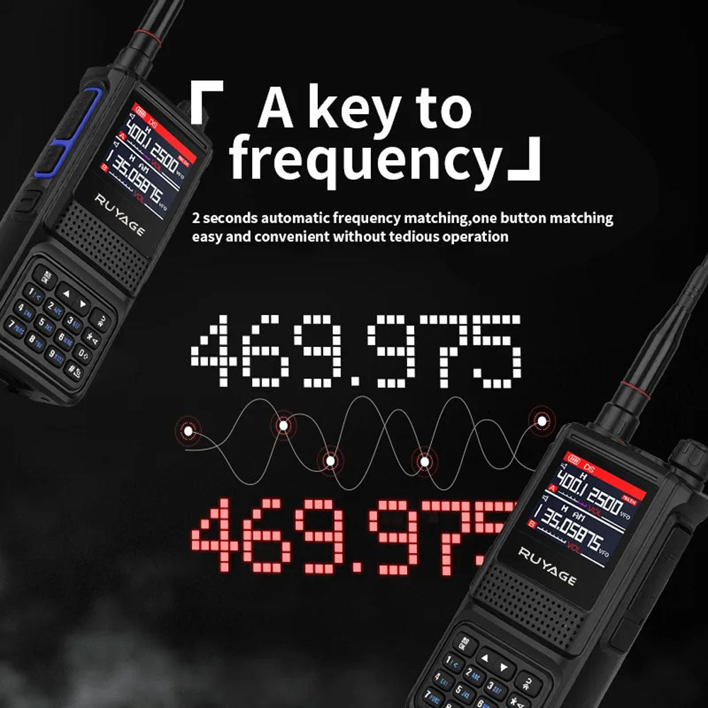 RUYAGE UV1D 5W 6-Band VHF/UHF Analog Walkie Talkie