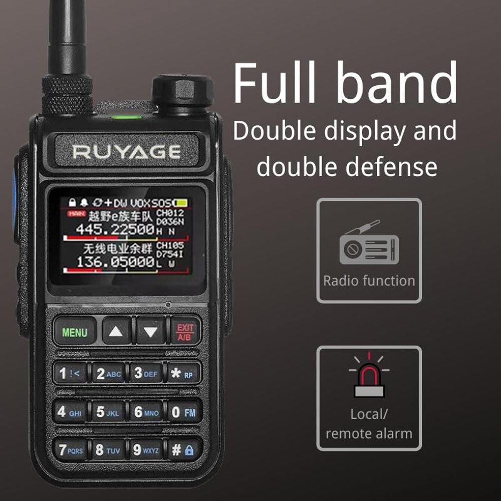 RUYAGE UV58 Plus 5W 6-Band Analog Walkie Talkie