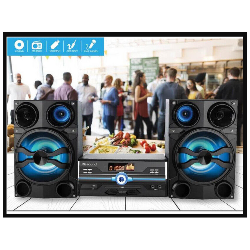 IQ Sound HiFi Multimedia Audio System with Bluetooth and AUX, USB & Mic Inputs