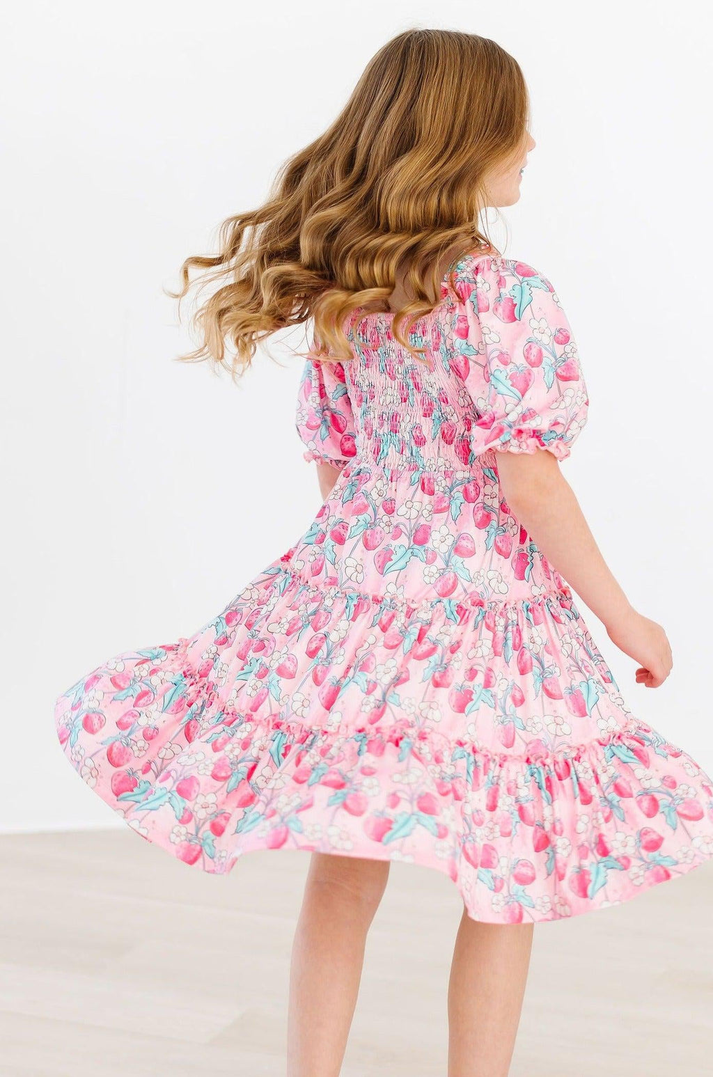 SALE Strawberry Shortcake Smocked Ruffle Dress
