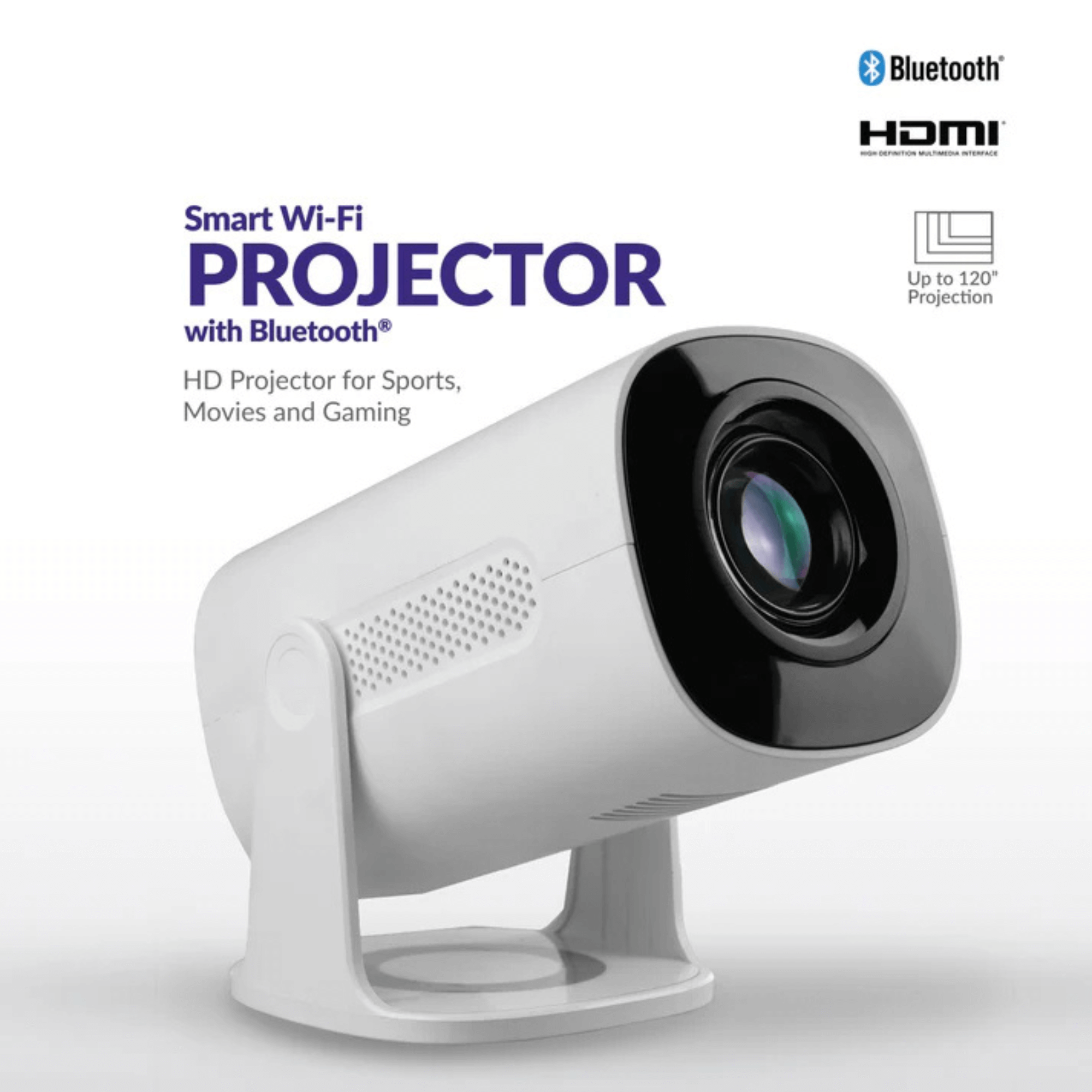 Supersonic Smart WiFi Streaming Projector with Bluetooth