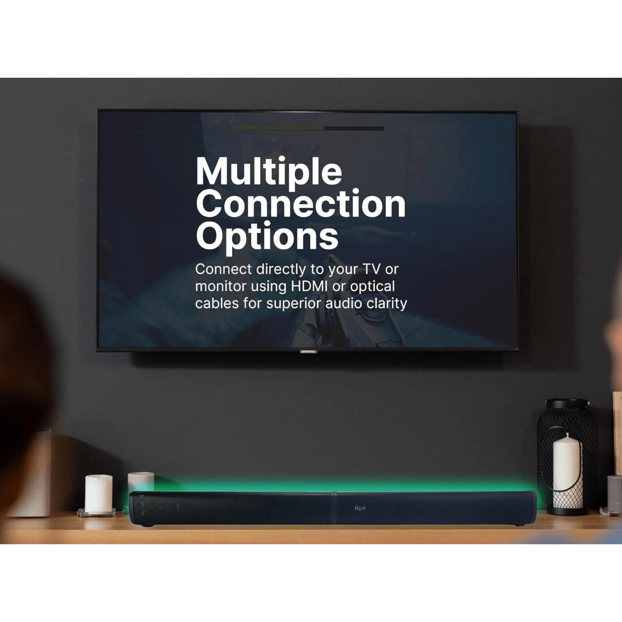 SoundPro 2-in-1 LED BT Stereo Speaker System with RGB Lighting Effects