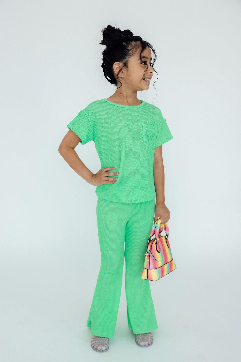 SALE Seafoam Green Scrunchy Bells