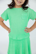 SALE Seafoam Green Scrunchy Pocket Tee